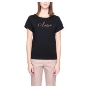 Zwart Bedrukt Dames T-shirt Korte Mouwen Alviero Martini 1a Classe , B...