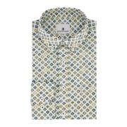 Groen Casual Shirt met Print State of Art , Multicolor , Heren