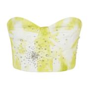 Geborduurde Tie Dye Denim Bustier DES Phemmes , Multicolor , Dames