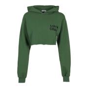 Crop Hoodie Livincool , Green , Dames