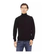Monogram Turtleneck Sweater voor Heren Baldinini , Black , Heren
