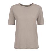 Grijze Linnen T-shirt en Polo Kangra , Gray , Dames