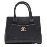 Pre-owned Leather totes Chanel Vintage , Black , Dames