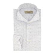 Tailored Fit Wit Zakelijk Overhemd John Miller , Multicolor , Heren