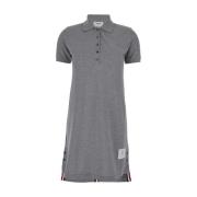 Grijze Polo Jurk met RWB Streep Thom Browne , Gray , Dames