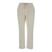 Velvet Ribbed Beige Broek Eleventy , Beige , Dames