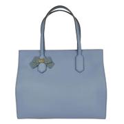 Pre-owned Leather totes Gucci Vintage , Blue , Dames