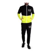 Heren Trainingspak Jurk Zwart/Groen Emporio Armani EA7 , Multicolor , ...