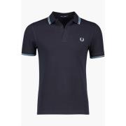 Donkerblauwe Polo Met Korte Mouwen Fred Perry , Blue , Heren