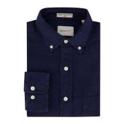 Casual Donkerblauw Overhemd Gant , Blue , Heren