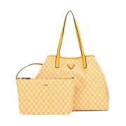 Geometrisch patroon tote tas Guess , Yellow , Dames