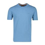 Blauw Ronde Hals Katoenen T-shirt Hugo Boss , Blue , Heren