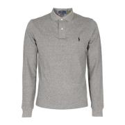 Lange Mouw Piqué Shirt Ralph Lauren , Gray , Heren