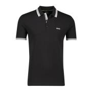 Zwart poloshirt korte mouw Hugo Boss , Black , Heren