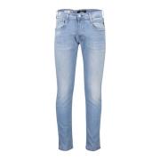 Blauwe Slim Fit 5-Pocket Jeans Replay , Blue , Heren