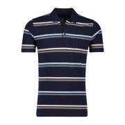 Donkerblauw Gestreept Poloshirt Pierre Cardin , Multicolor , Heren