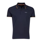 Donkerblauw poloshirt korte mouw Aeronautica Militare , Blue , Heren