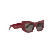 Rode zonnebril met gegraveerd logo Alexander McQueen , Red , Dames