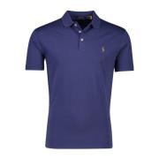 Donkerblauw poloshirt korte mouw Ralph Lauren , Blue , Heren