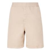 Witte Katoenen Elastische Taille Shorts Carhartt Wip , White , Heren