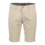 Beige Shorts Slim Fit Katoen Gardeur , Beige , Heren