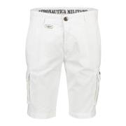 Witte Cargo Shorts Aeronautica Militare , White , Heren