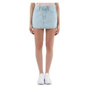Denim mini-rok met vijf zakken Calvin Klein Jeans , Blue , Dames