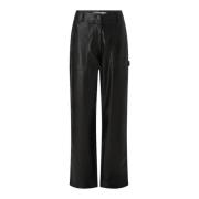 Zwarte Broek Rits Knopen Zakken Calvin Klein Jeans , Black , Dames