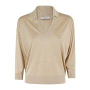 Stijlvolle Tricot Sweater Peserico , Beige , Dames