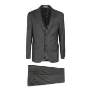 Elegante Grijze Wollen Jas Corneliani , Gray , Heren