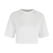 Stijlvolle Cropped T-shirt Loulou Studio , White , Dames