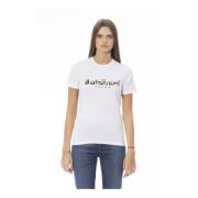 Witte Crew Neck T-shirt met Print Baldinini , White , Dames