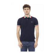 Blauw Geborduurd Katoenen Poloshirt Heren Baldinini , Blue , Heren