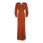 Elegante Bloemenjurk Marilisa Semicouture , Brown , Dames