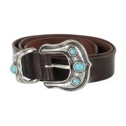 Bull Soft Leren Riem Orciani , Brown , Dames