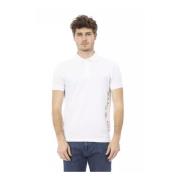 Geborduurd Wit Poloshirt voor Heren Baldinini , White , Heren