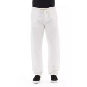 Baldinini Trend White Cotton Jeans Pant Baldinini , White , Heren