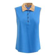 Blauwe Geo Classic Polo Shirt Alviero Martini 1a Classe , Blue , Dames