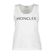Logo Tanktop Moncler , White , Dames