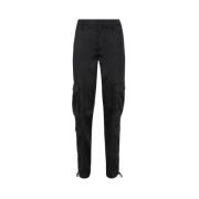 Zwarte Katoen Elastan Broek Dondup , Black , Dames