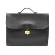 Pre-owned Leather briefcases Hermès Vintage , Black , Dames