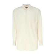 Oversized Fluid Chambray Cupro Shirt Magliano , Beige , Heren