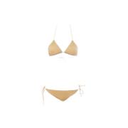 Gouden Lurex Driehoek Bikini Oseree , Beige , Dames