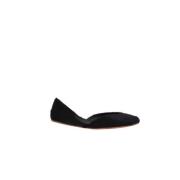 Zwarte Ballerina Platte Schoenen The Row , Black , Dames