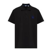 Polo met logo Burberry , Black , Heren