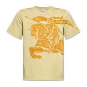 T-shirt met logo Burberry , Green , Dames