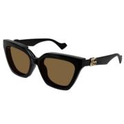 Stijlvolle zonnebril voor modebewuste personen Gucci , Black , Unisex