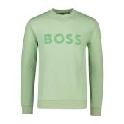 Groene Salbo Sweater Hugo Boss , Green , Heren