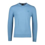 Blauwe Ronde Hals Trui Hugo Boss , Blue , Heren