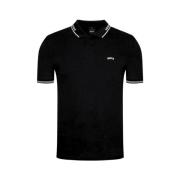 Gebogen Polo Shirt Hugo Boss , Black , Heren